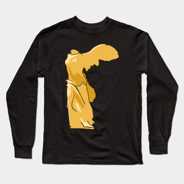 Winged Victory of Samothrace - Golden Version Long Sleeve T-Shirt by isstgeschichte